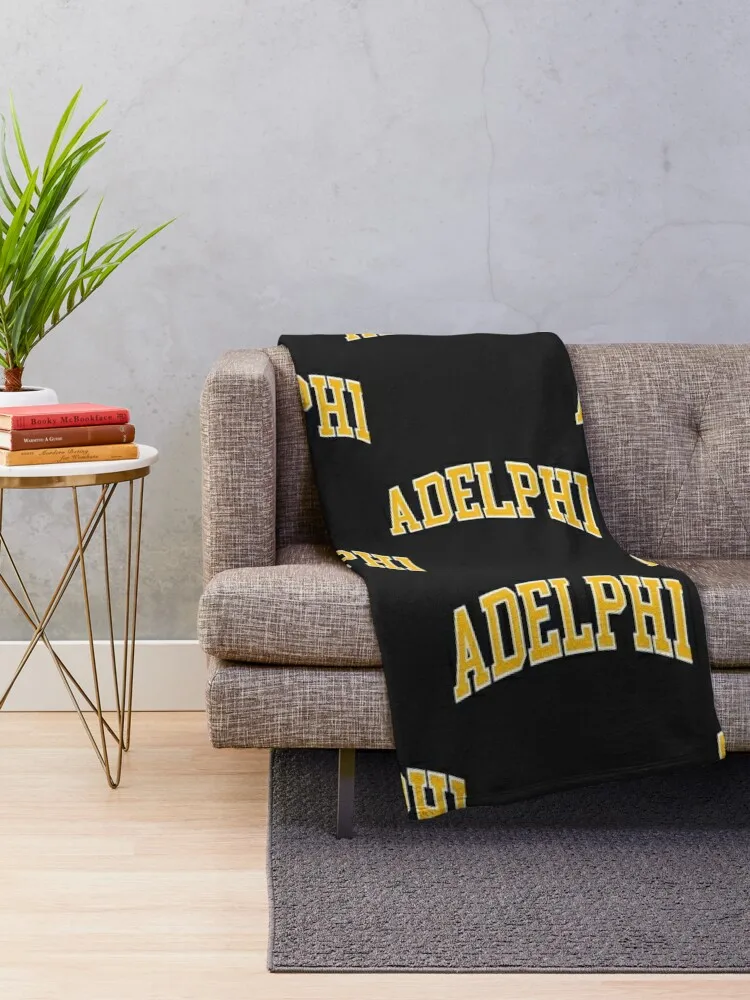 adelphi - college font curved Throw Blanket valentine gift ideas Thermals For Travel Sleeping Bag funny gift Blankets