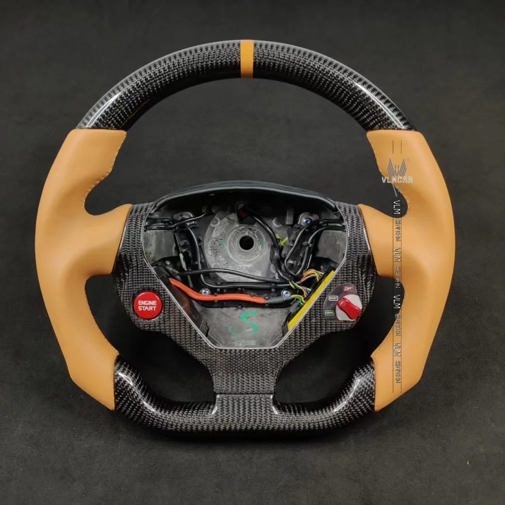 Carbon Fiber Steering Wheel For Ferrari California 2008-2017 Luxury Sport Racing Custom Interior Upgrade Replacement Direct fit view 5