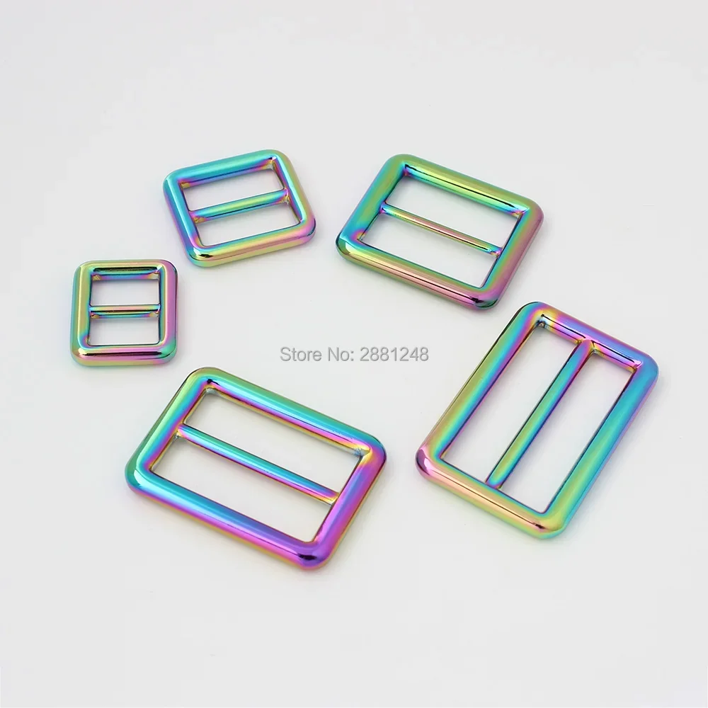 10-30-100pcs 6 size 13-16-20-26-32-38mm Bags Handbag long shoulder strap adjust welded buckles,Alloy Slider Tri-glide Accessory
