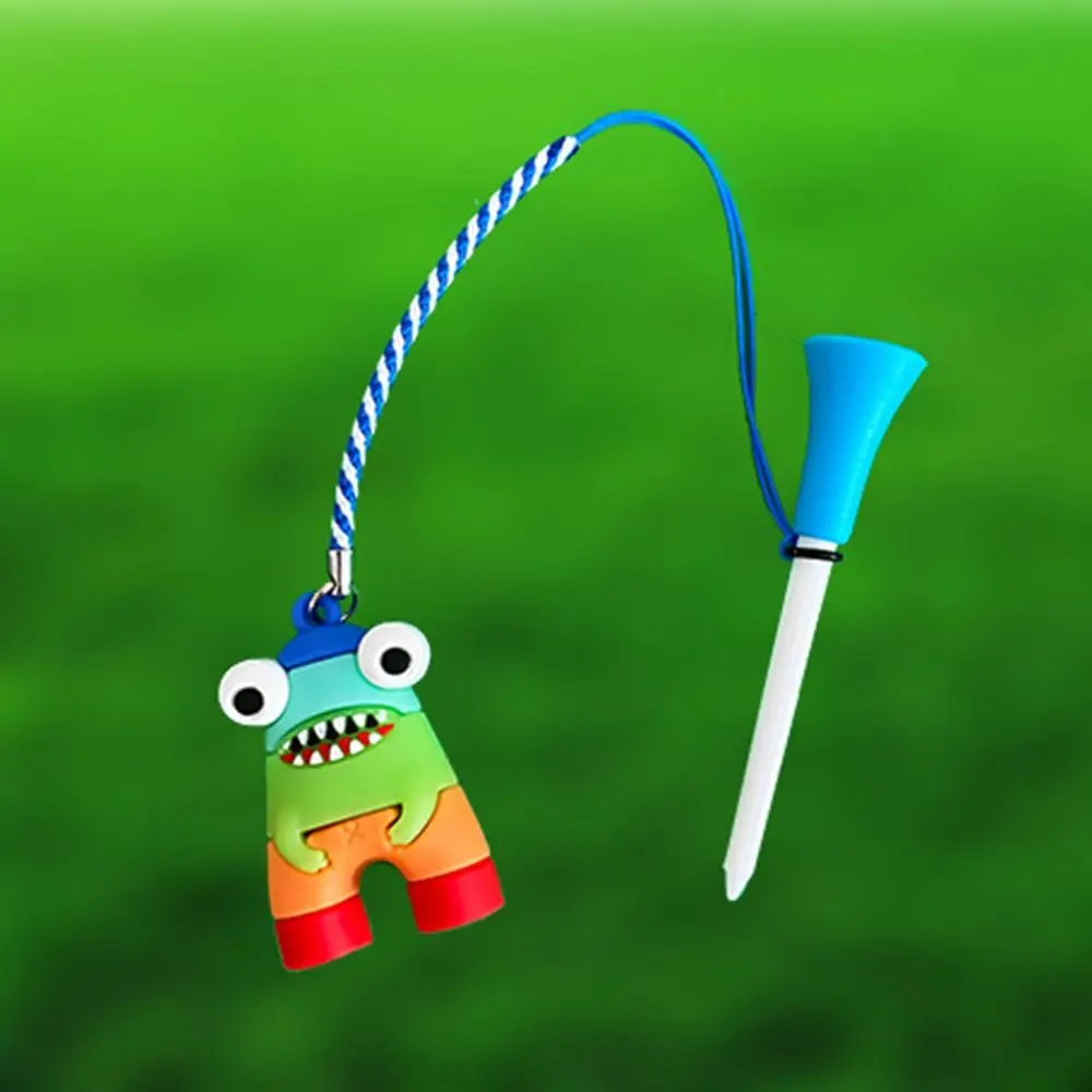 Golf Ball Holder 8.3mm Golf Ball Tees Cartoon Prevent Loss of Golf Rubber Tees Durable Easy To Find Practice Dropshipping