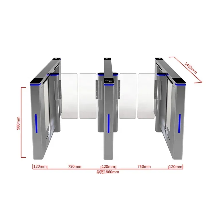 Professional Supplier Security Entrance Access Control Automatic Speed Swing Turnstile Gate