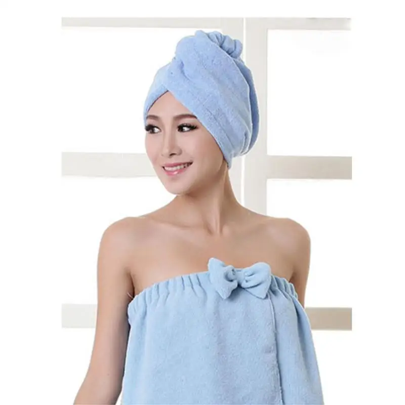 Microfibre After Shower Hair Drying Wrap Womens Girls Lady\'s Towel Quick Dry Hair Hat Cap Turban Head Wrap Bathing Accessories