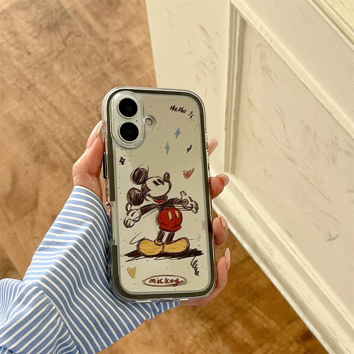 

New Cute Korean Luxury Stylish INS Shockproof Phone Case For iPhone 16 15 14 13 Pro Max Lovely Anti-fall Cover Funda For HelloKi