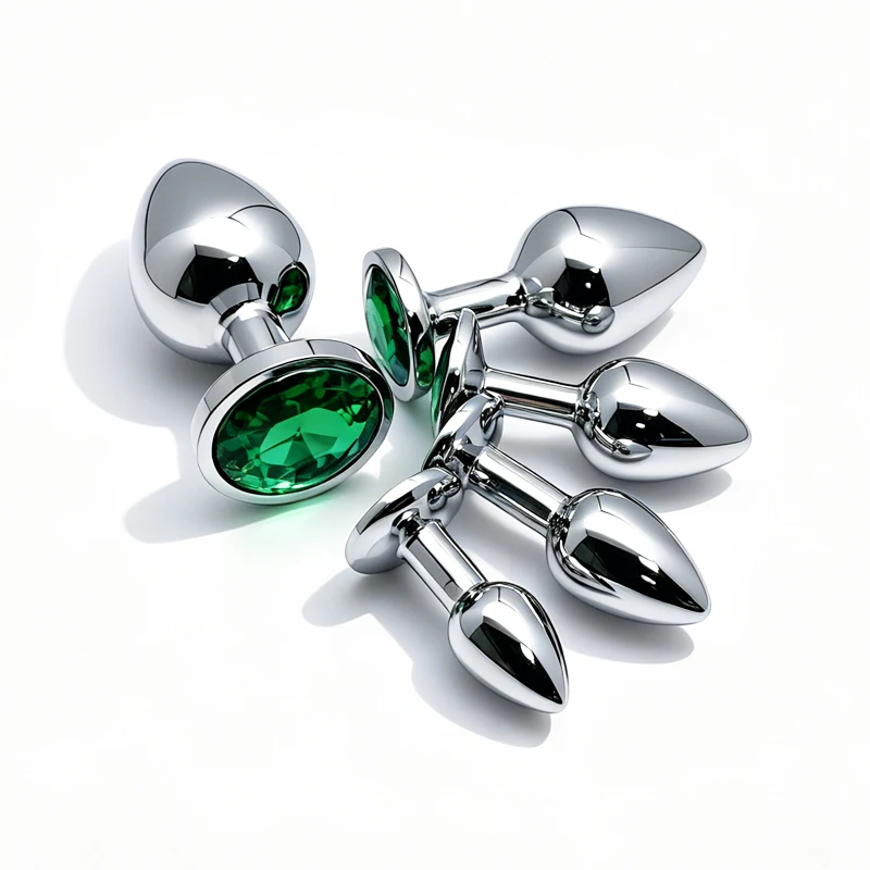 5 Size Butt Plug Metal Anal Plug Jewelry Base Beginner to Expert G-Point Massage Dildos Adult Women Toys Adult Men Toys - view 5
