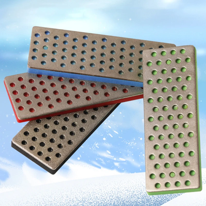 

Sharpening Stone for Ski Edges & Knives 240/360/500/1000 Grit Double-Sided Professional Ski Tuning Tool, Outdoor Ski Accessories
