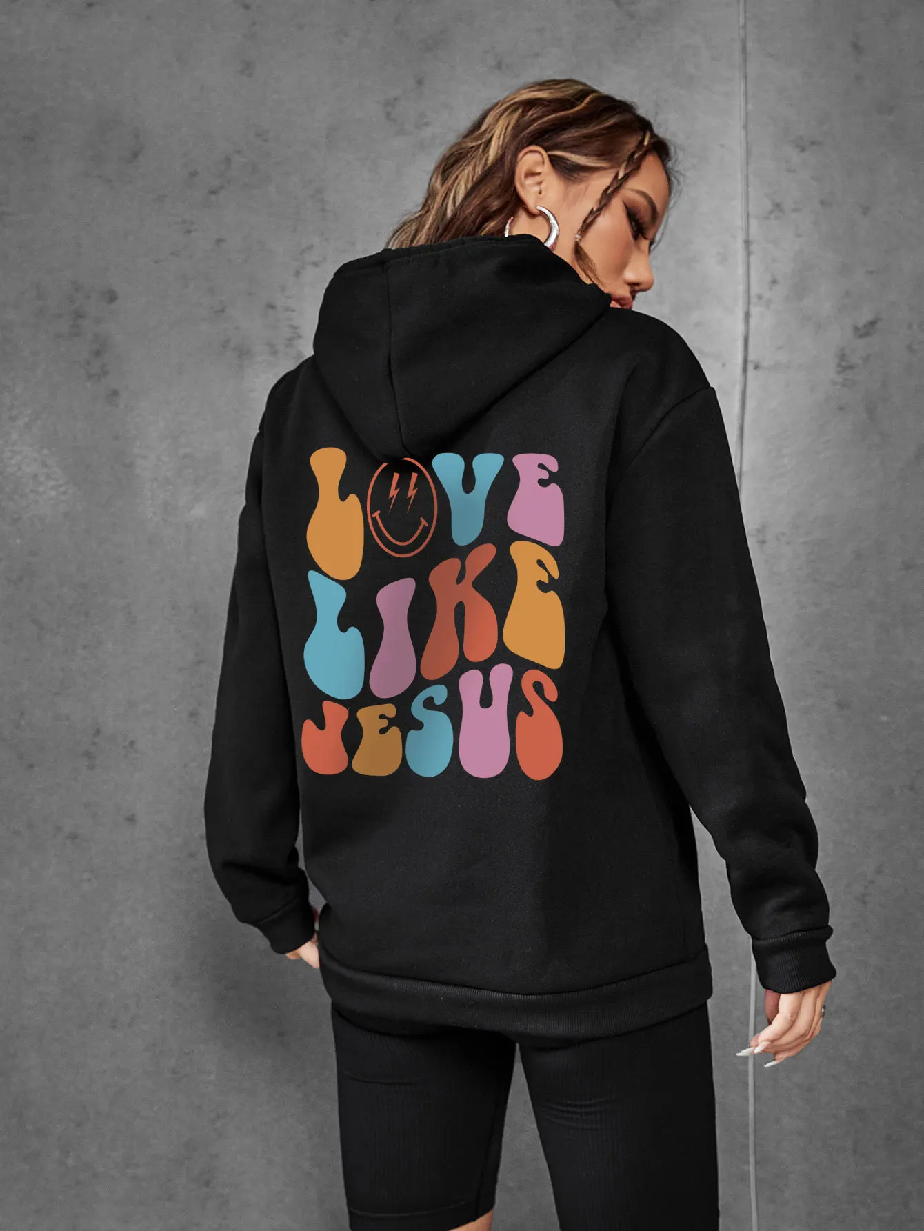 2023 Houden Van Zoals Jezus Hip-Hop Sweatshirt Met Hoodie-Print Mannen Vrouwen Oversized Fleece Streetstyle Trui Lente-En Herfsttops