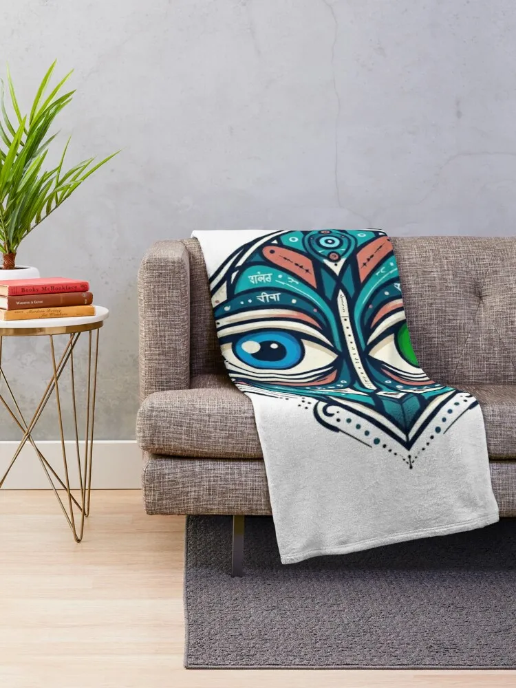 Eye of the Spirit Throw Blanket Single Vintage Blankets