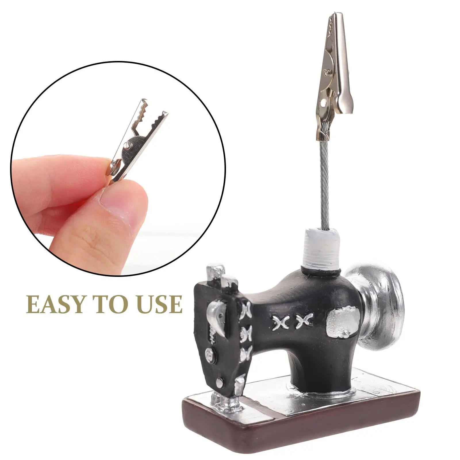 2 Pcs Message Folder Photo Clip Decorative Memo Holder Desk Clips Resin Receipt Fix Photos