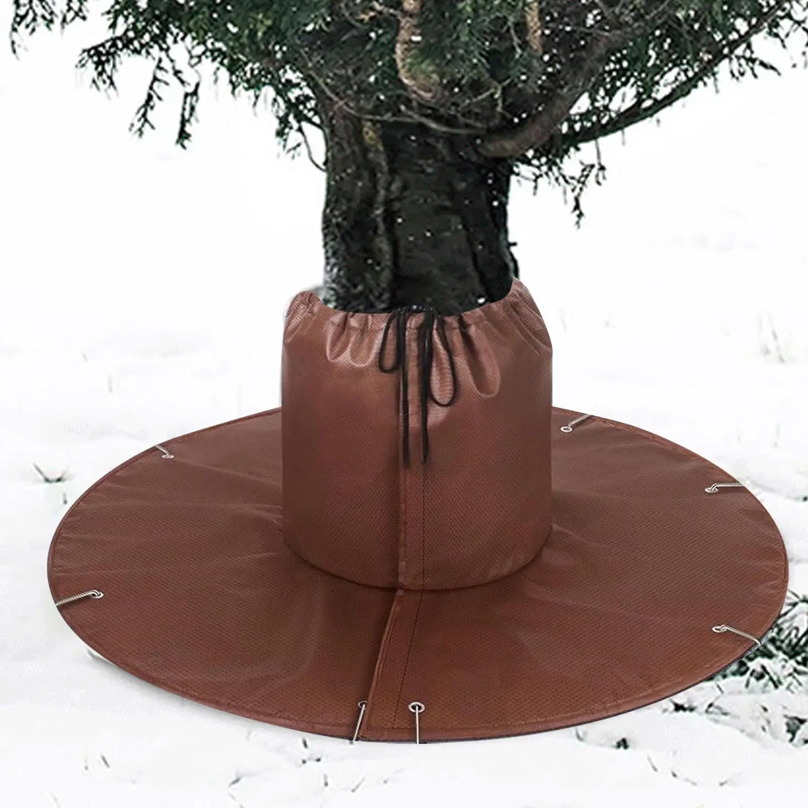 

Winter Trees Root Protection Bag Thermal Plant Cover Protector with Drawstring Double Insulation Reusable Plants Protection Tool