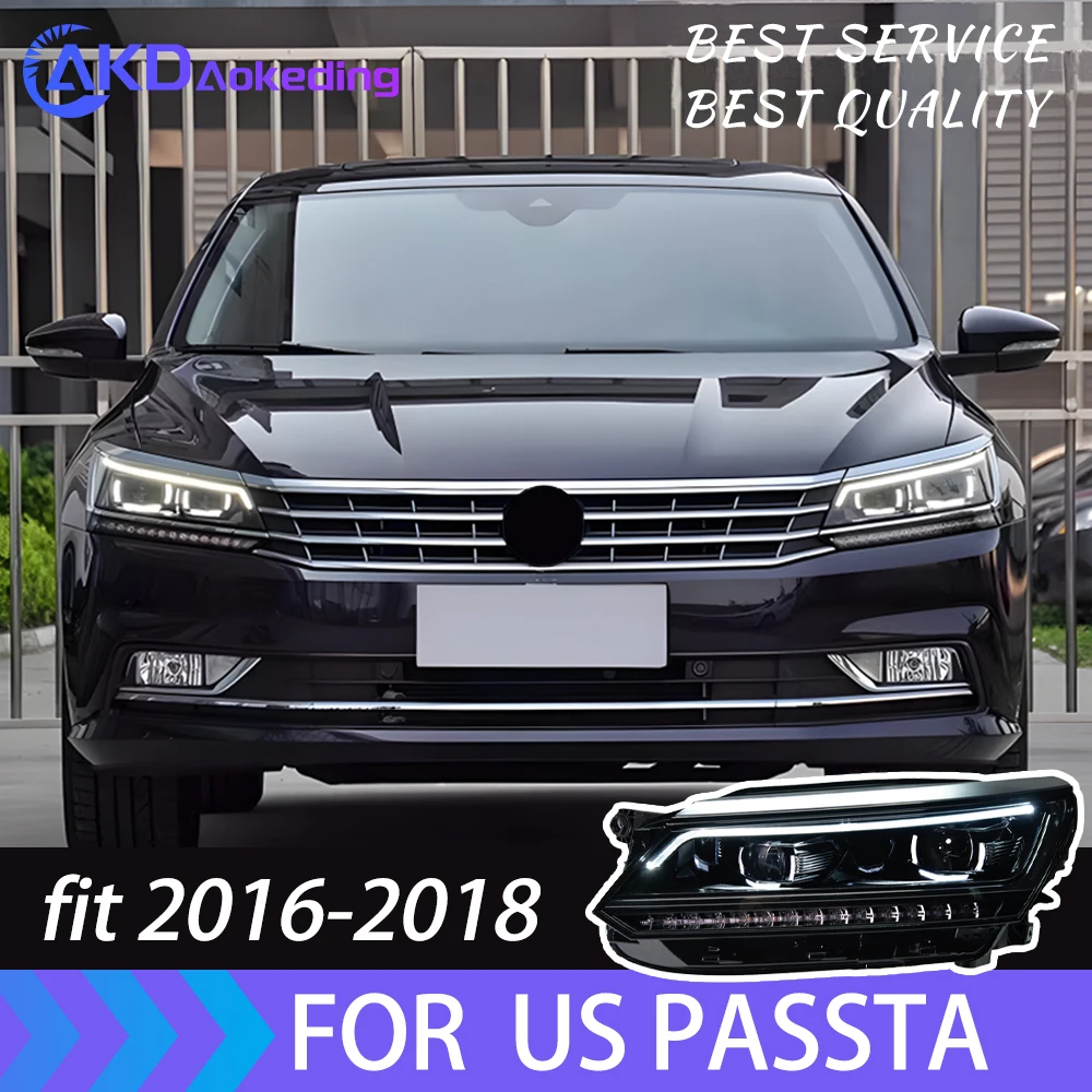 

Headlight For US VW Passat LED Headlights 2016-2018 Head Lamp Car Styling DRL Signal Projector Lens Automotive Accessories