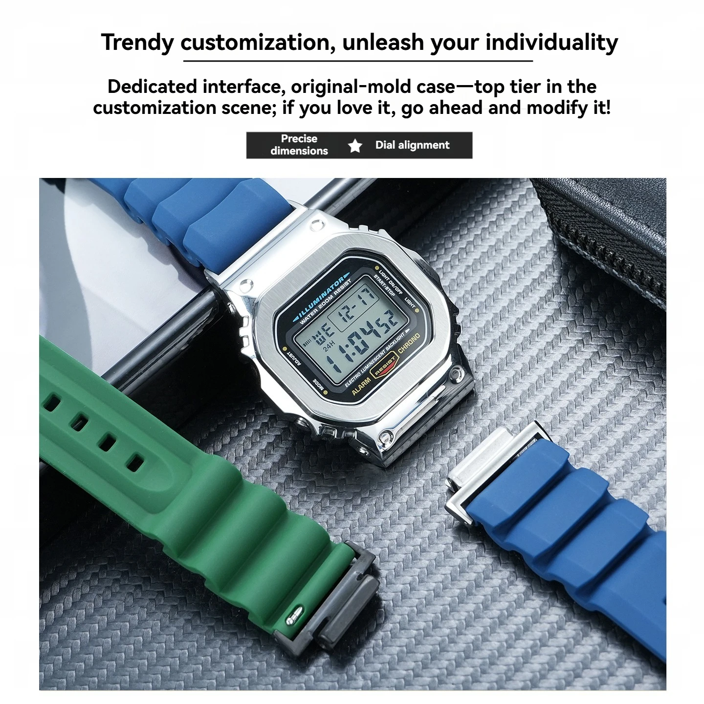 Suitable for Casio small square modification and upgrade G-SHOCK strap DW5600/GW-B5600/G-5600/GW-M5610 silicone watchband men