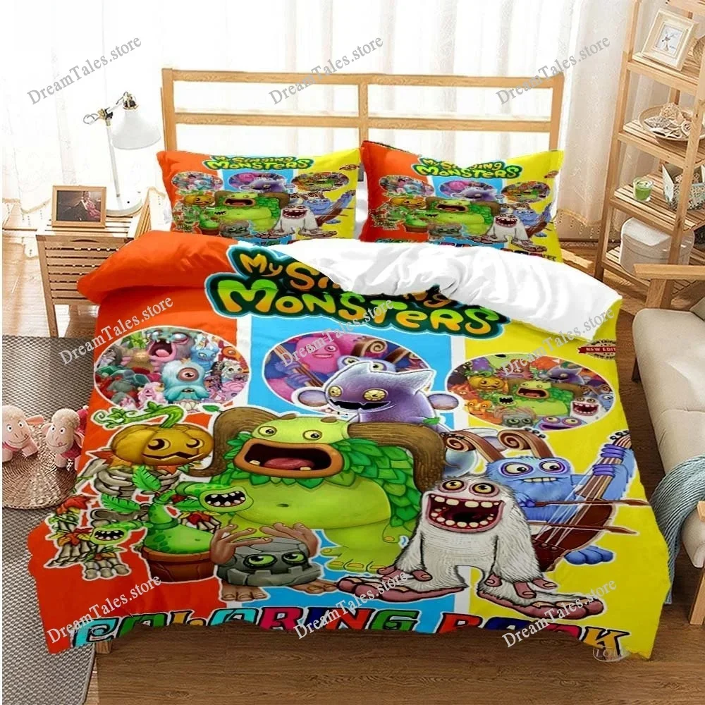 Game My Singing Monsters Cartoon All Season Duvet Cover,Bedding Set Soft Quilt Cover and Pillowcases Single_Double_Queen_King741
