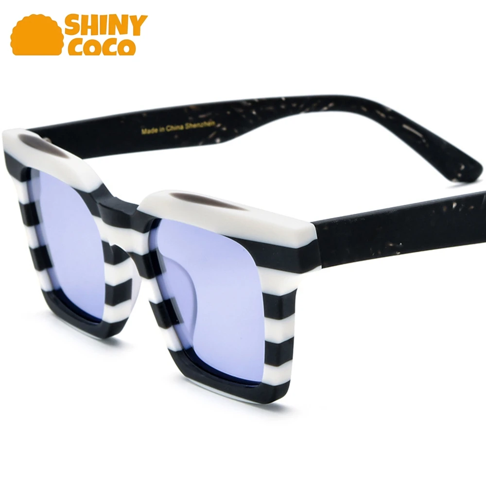 

ShinyCoCo Luxury Brand New Color Sheet Square Sunglasses Unisex Fashionable Sunglasses Personalized Driving Glasses