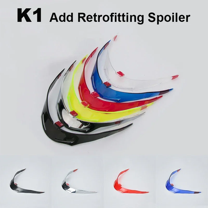 Cascos Para for K1 Motorcycle Helmet Tail Spoiler Capacete De Moto K1 Helmet Tail Refitting Big Spoiler Accessories Universal