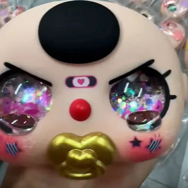 لهاية أطفال ثلاثية ذهبية لطيفة 400% ذات رمال متحركة لعيون الوجه لهايات عالية الجودة وألوان عين يتم تمييزها بشكل عشوائي #1