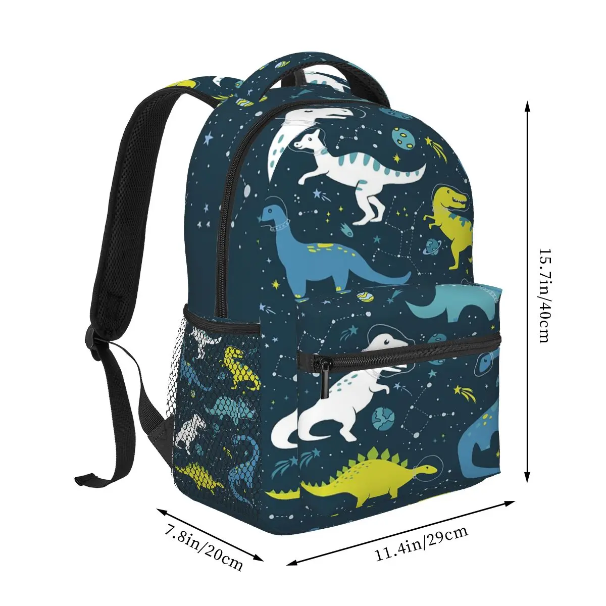 Space Dinosaurs In Bright Green And Blue Backpacks Boys Girls Bookbag Students School Bags Cartoon Laptop Rucksack Shoulder Bag