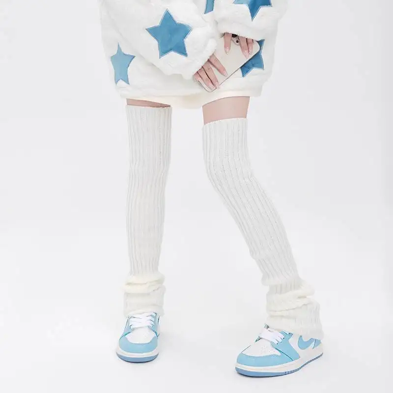 49CM White Thigh High Stockings Anime Cosplay Hosiery Women Girls Sweet Sexy Tights For Women Tights JK Lolita Cute Warm Sock image 2