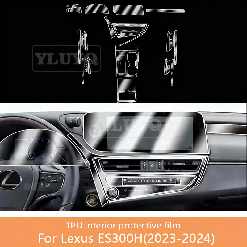 

For Lexus ES 300h 2023 2024 Gearbox Panel Navigation Screen Automotive Interior TPU Protective Film Cover Anti-Scratch Sticker