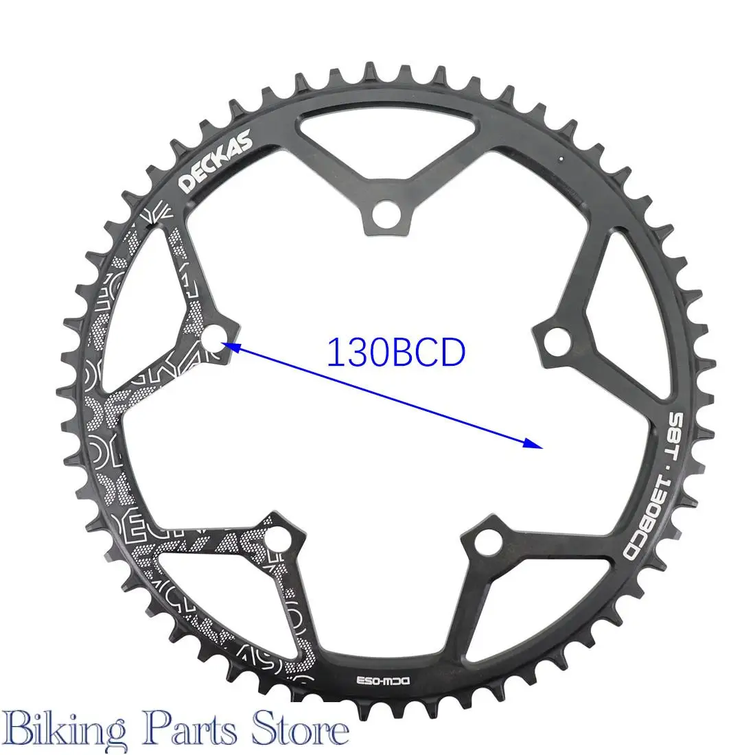 

For Shimano 5700 6700 50 52 54 56 58 Tooth Deckas Chainring 130 BCD Round Road Bike Chainwheel 130BCD For SRAM Black