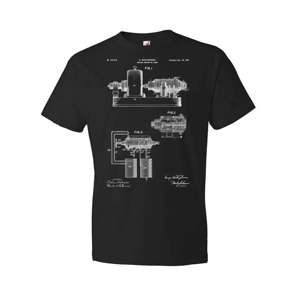 Westinghouse Rotary Motor Shirt Engineer Gifts Motor T Shirt Classroom Shirt High Quality 100%Cotton Short Sleeve