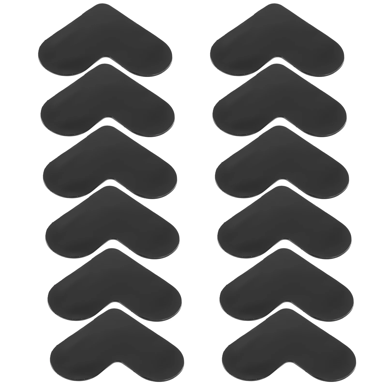 

12pcs Black PU Washable Non slip Carpet Tape Grippers Rug Pad Stickers Hardwood Floors Tile Marble Rubber Reusable