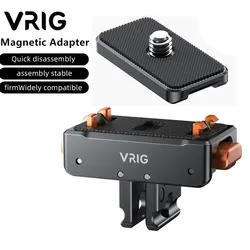 VRIG Magnetic Quick Release Adapter Base for Gopro 12 11 10 Insta360 Ace/Ace Pro ONE X2 Action Camera Tripod Adapter Mount Plate