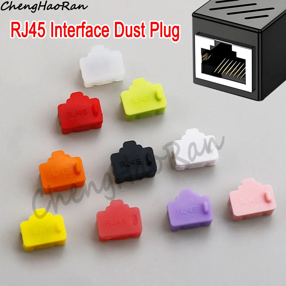 10Pcs/Set Silicone Anti Dust Plug For Laptop LAN Cable Stopper Desktop Router Universal Dustproof RJ45 Interface Cover Accessory