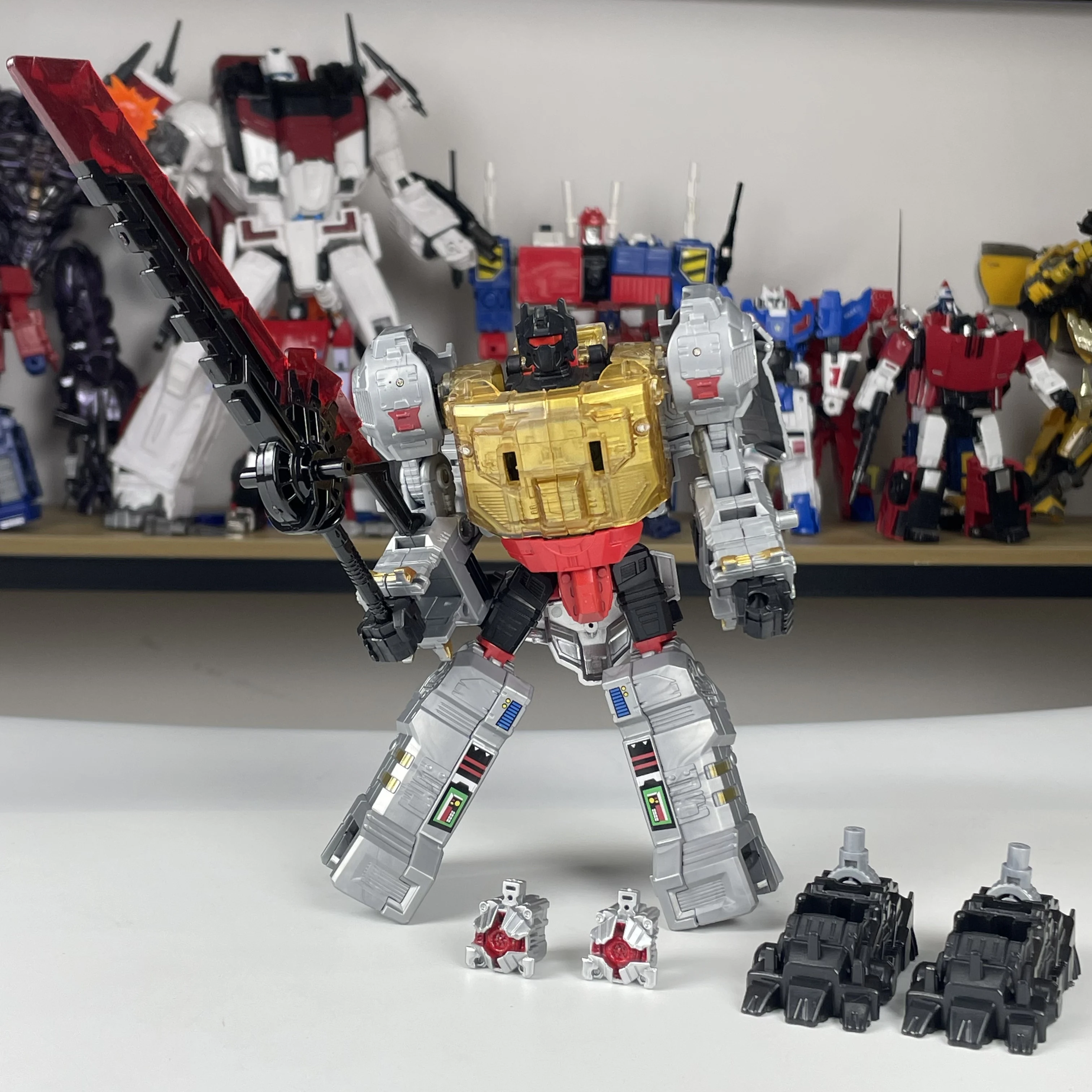 BPF05 5 IN 1 17 cm Transformatie Speelgoed G1 Dinoking Volcanicus Grimlock Slakken Slijm Swoop Dinobots Action Figure ABS Model