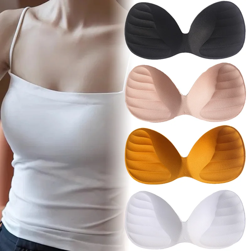 Push Up Swimsuit Pad Insert Chest Padded Bikini Padded Bra Enhancer Sponge Padded Body-fitted Colorful Soft Comfort Bra Pad