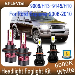 28000LM Bright White Car Light Kit For Ford Explorer 2006 2007 2008 2009 2010 LED Headlamp Hi Low Beam 9008/H13 Foglamp 9145/H10