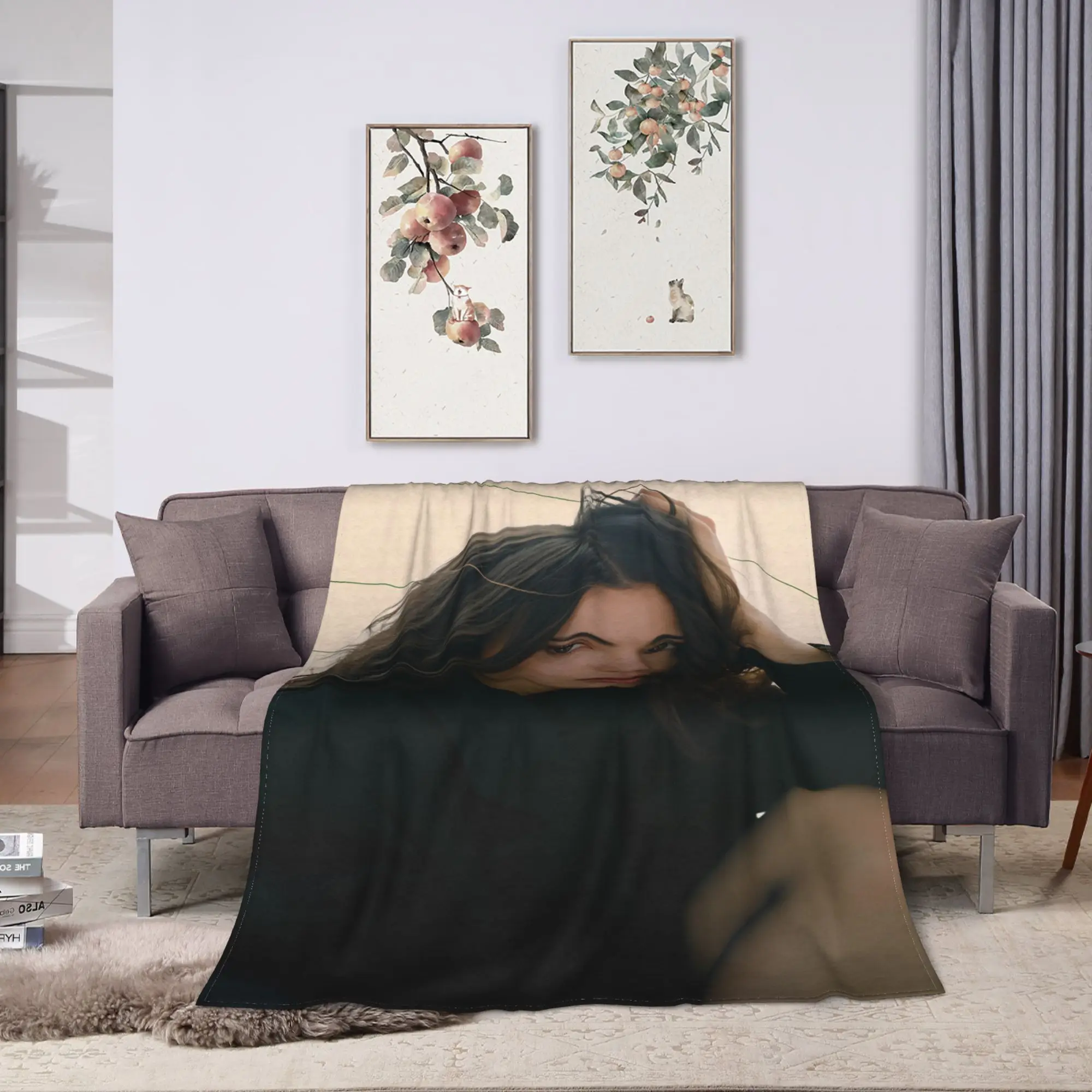 Warm Soft BlanketBoy Girl Travel Actor Sofia Carson  Bedding Throws  Flannel Bedspread For Living Room Fashion Sofa Bed Cover