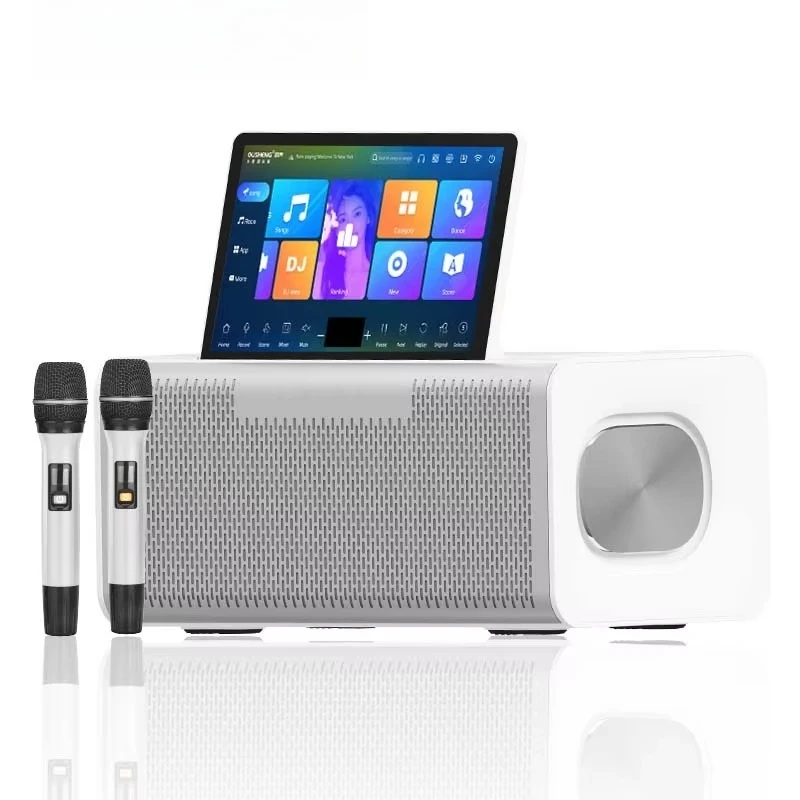 

2025 All-in-one High Quality Smart Screen Karaoke Speaker With 2 Microphones For Party