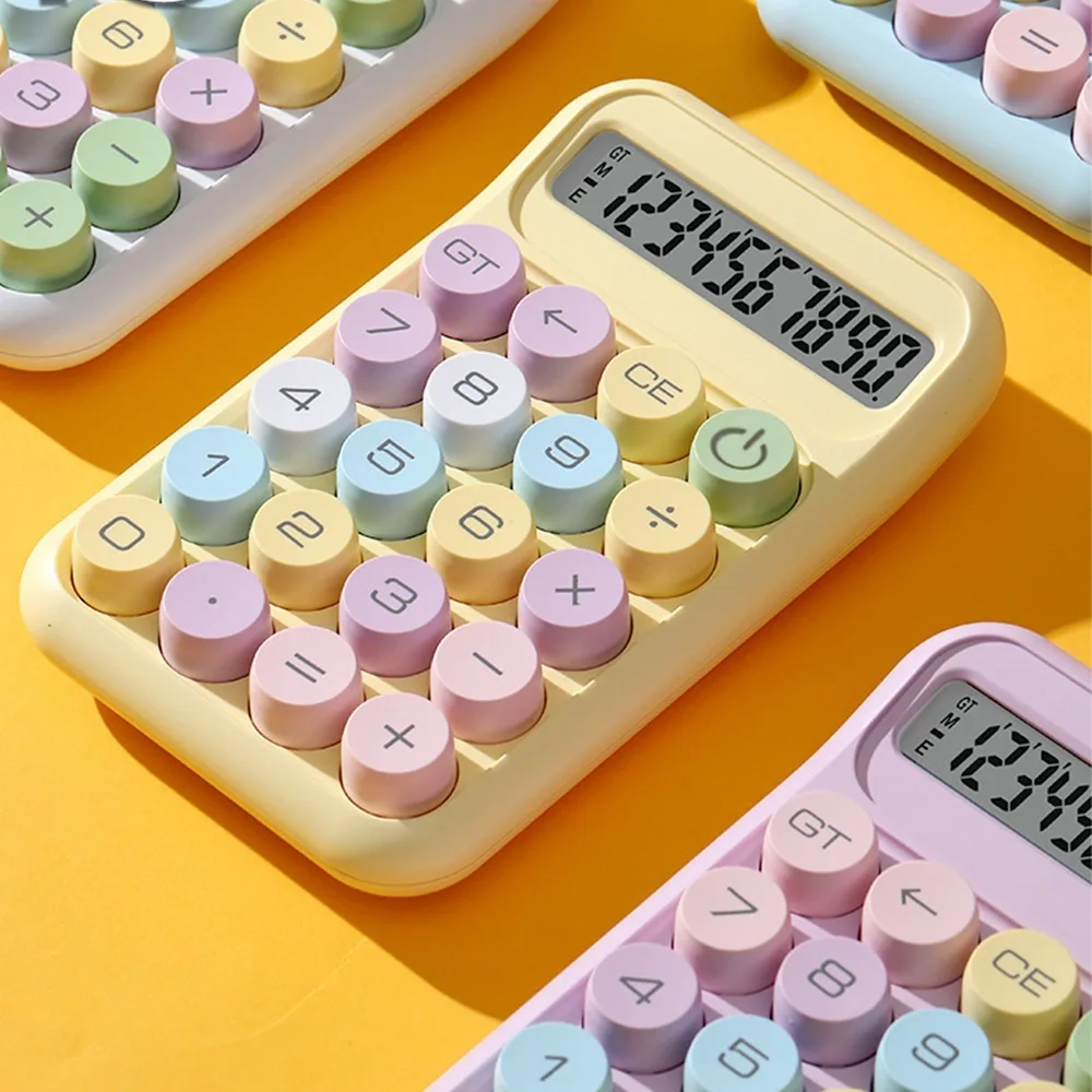 10 Digit Scientific Calculators Mechanical Buttons Portable Student Calculator Stationery Math Accounting Calculator
