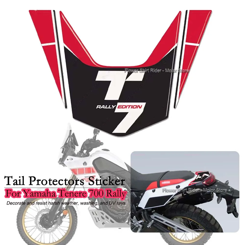 For Yamaha Tenere 700 World Rally Waterproof Protective Sticker Motorcycle Tail Decorative Sticker 3D Resin Motorcycle Sticker