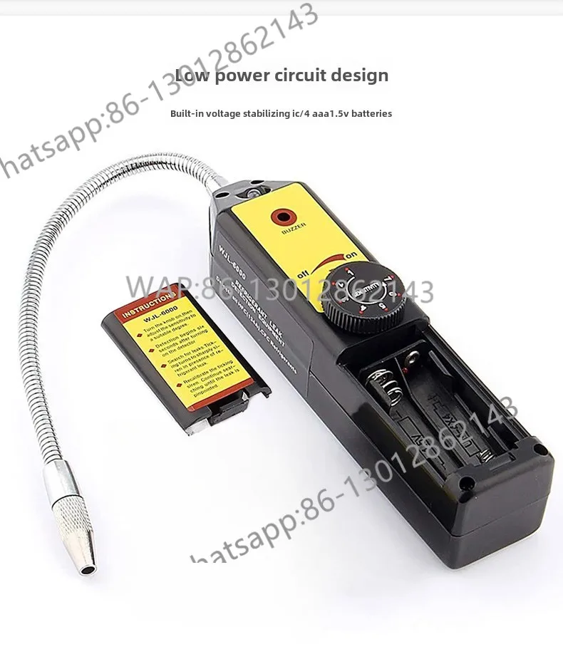 WJL-6000 Electronic Halogen Refrigerant Gas Leak Detector Air Conditioning Automobile Halogen Leakage Meter for R32 R134a R404s