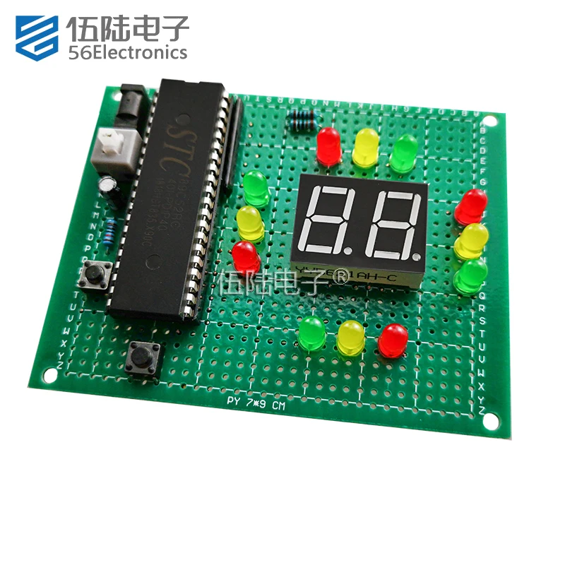 Simple 51 Single-chip Microcomputer Traffic Light DIY Electronic Production Components Supplies