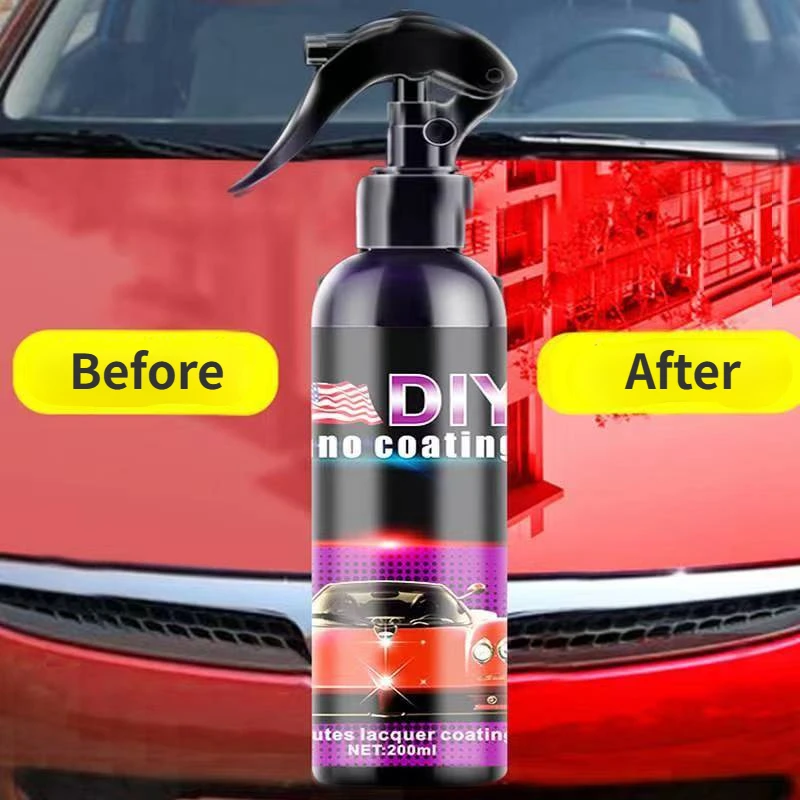 

9H 3 in 1 Car Ceramic Coating Paint Crystal Hydrophobic Quick Polish Waterless Auto Shine Polymer Sealent Spray Protection