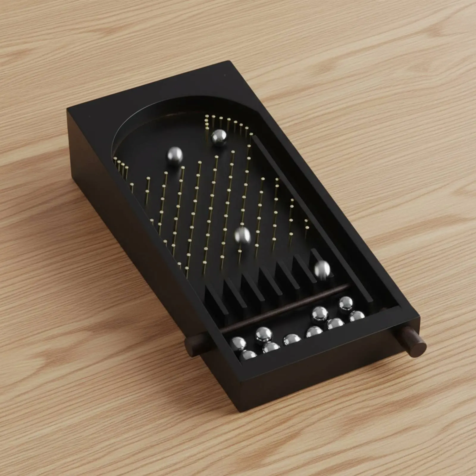 

Wooden Pinball Decision Board Simple Function Desktop Marble Drop Game Random Choice Generator Toy for Shops, Office