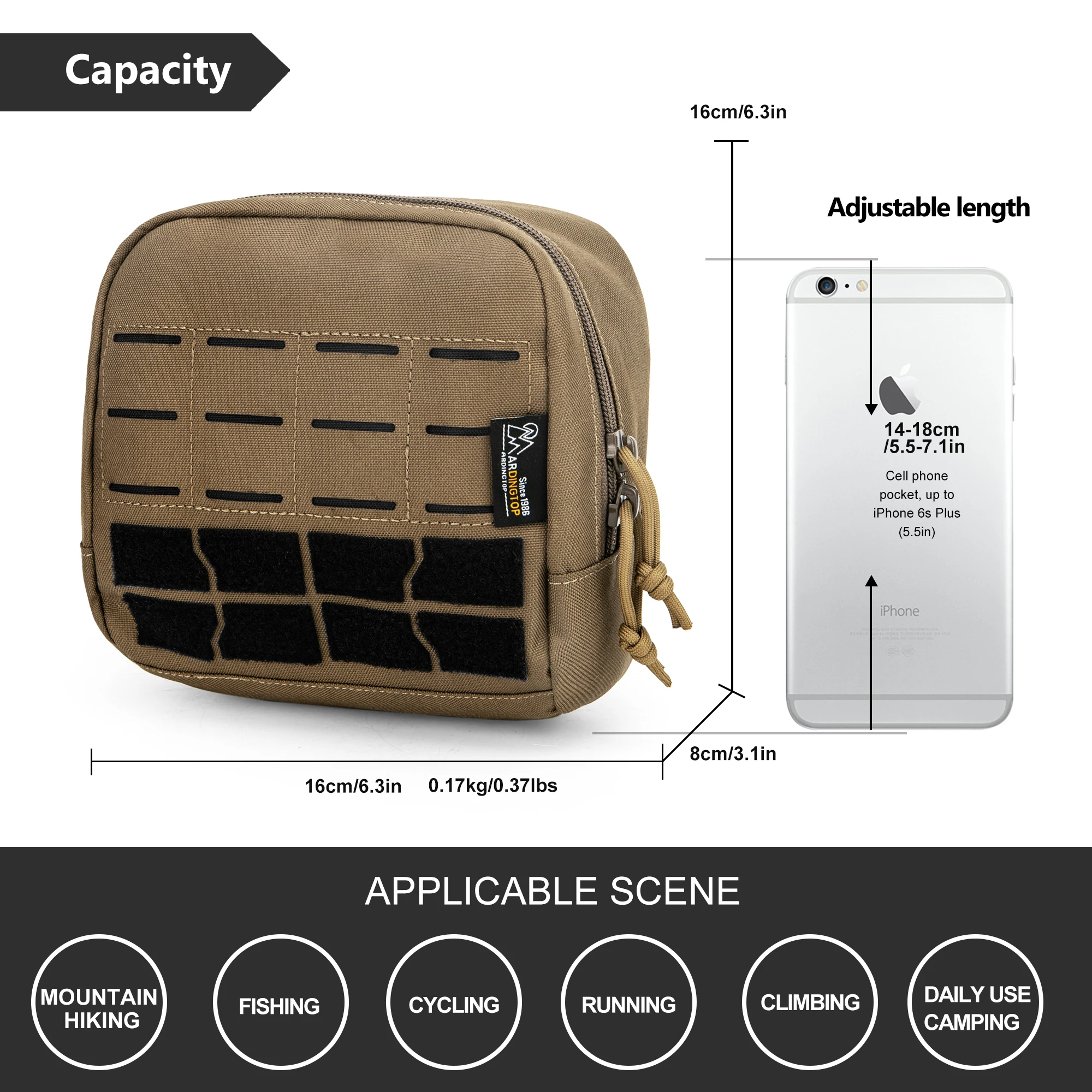 MARDINGTOP Molle Pouch Tactical Tool Pouch Practical Molle Accessory with Molle System Webbing