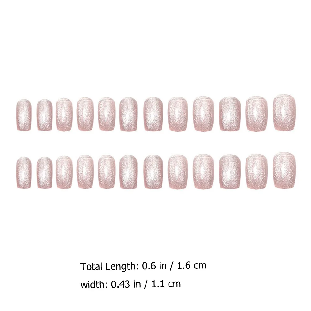 

24Pcs Press on Nails Short Fake Nails False Nail Tips for Women Home Use Prom Party Manicure Accessories