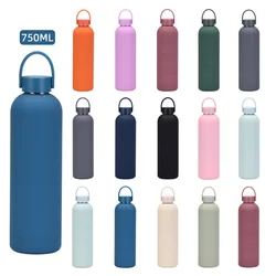 350/500/750/1000ml Stainless Steel Thermal Water Bottle/Vacuum Flasks With Handle,Small Mouth Sports Thermos Cup For Travel Car