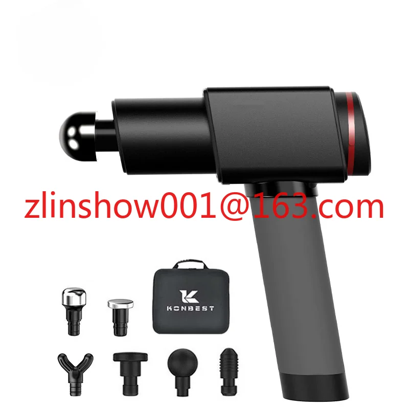 Custom Moq Logo Color  30 Speed Fascia Massager Body Therapy Muscle Vibration 8 Attachment Message Gun