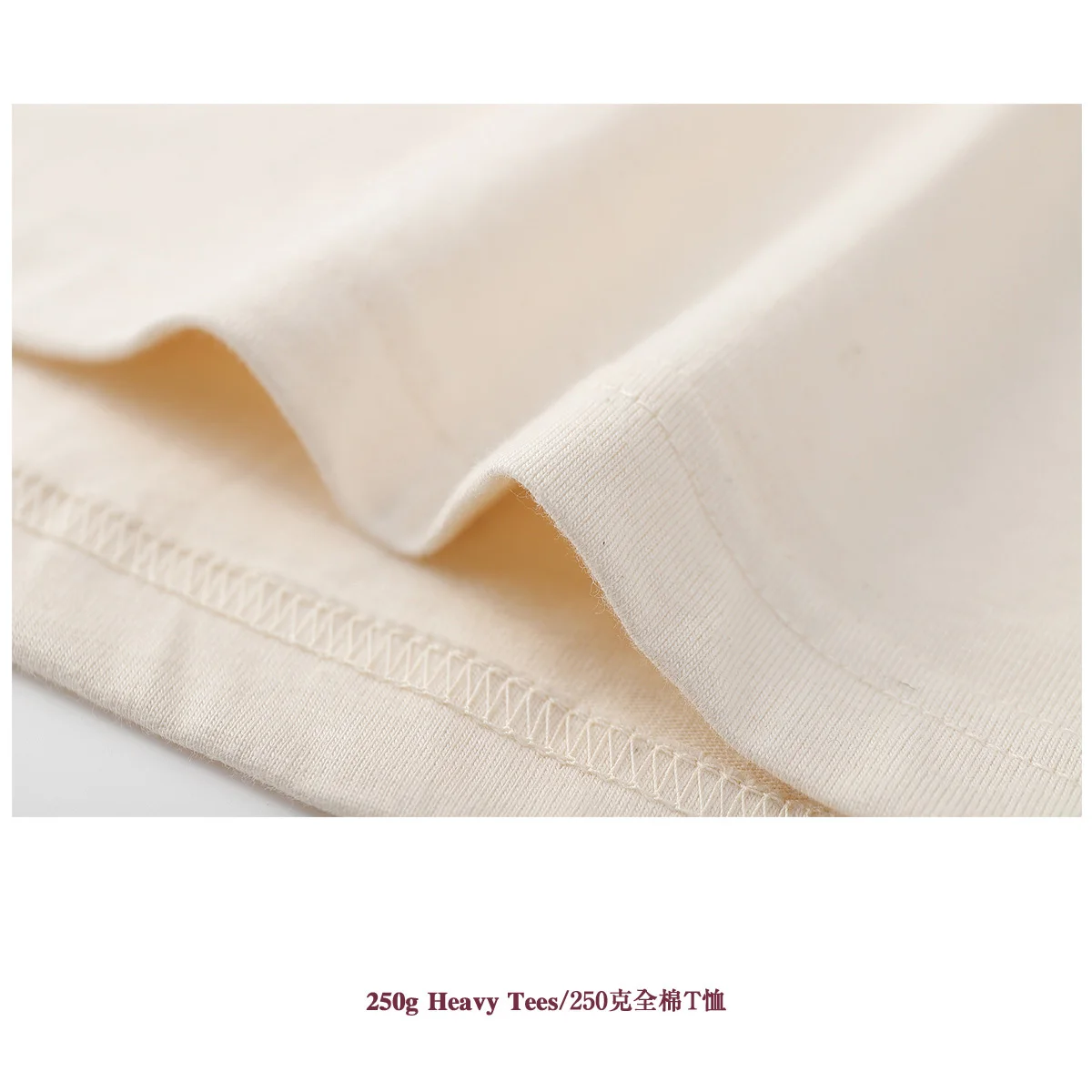 250g Heavyweight Cotton T-Shirt Ami Khaki Solid Color Casual Round Neck Japanese Retro Literary Short-Sleeved Neutral T-Shirt