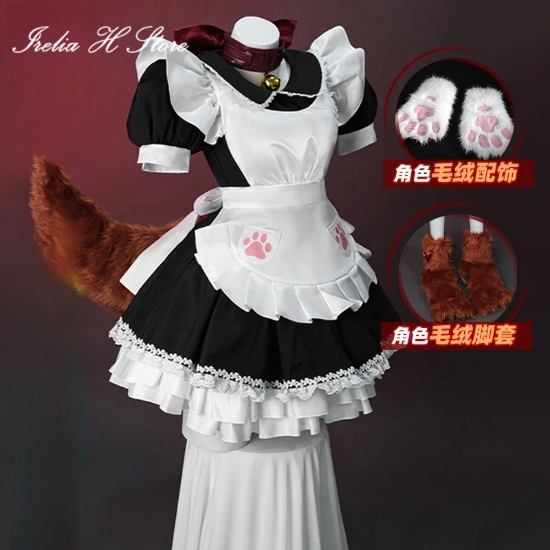 

Irelia H Store FGO Cosplay Fate Grand/Order Tamamo no Mae Cosplay Costume Game Tamamo Cat Maid Dress Halloween Costume Female