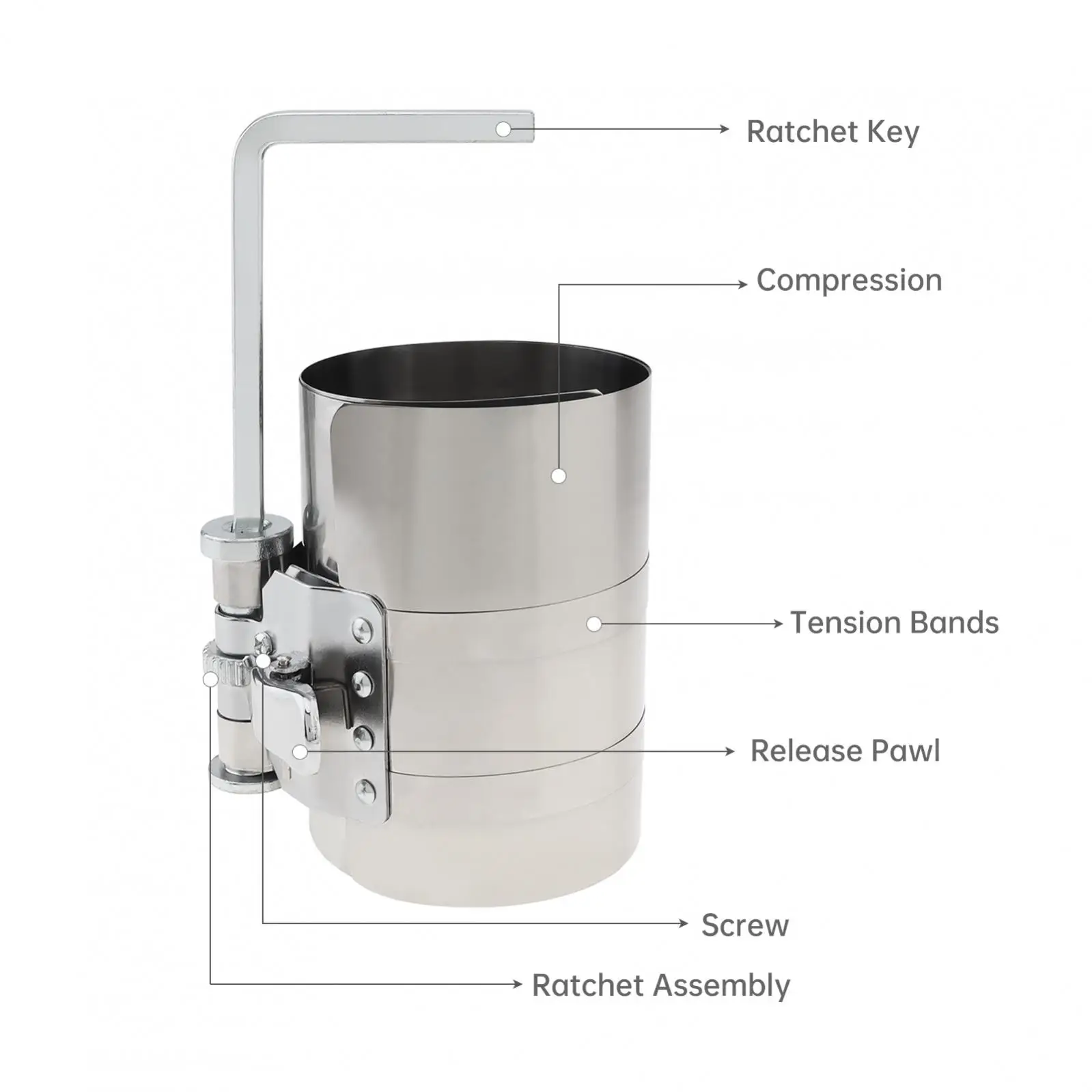 3/4/6 بوصة قابل للتعديل المكبس الدائري ضاغط أداة محرك السيارة صيانة السيارة المشبك المتوسع ذو طيات مجموعة أدوات إزالة الصواميل