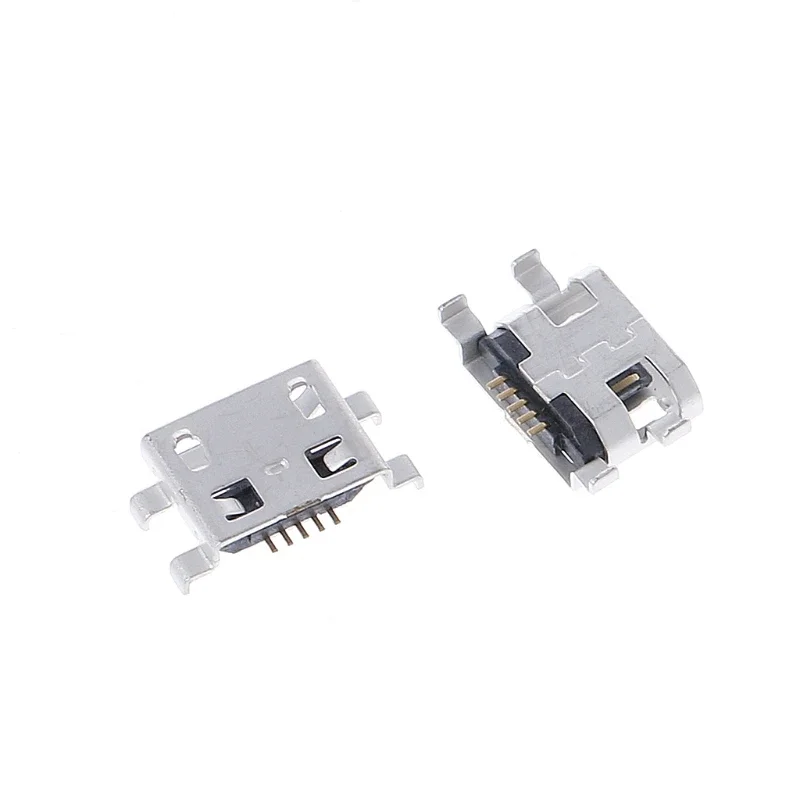 10 Pcs Type Micro USB 5 Pin Female Mount Connector Port Socket