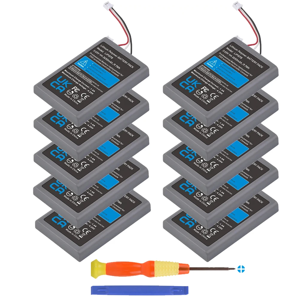 

10pcs 2650mAh LIP1708 Rechargeable Battery for Sony PS5 /PlayStation 5 DualSense CFI-ZCT1W Wireless Controller