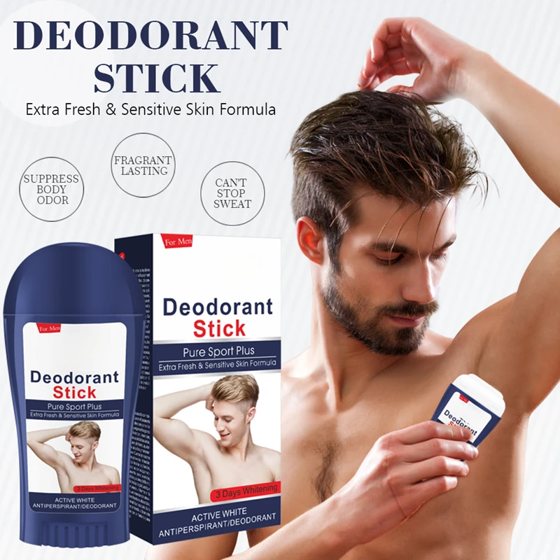 Vara antitranspirante para macho e fêmea, Alum Deodorant Stick, Desodorante de cristal, Remoção axilas