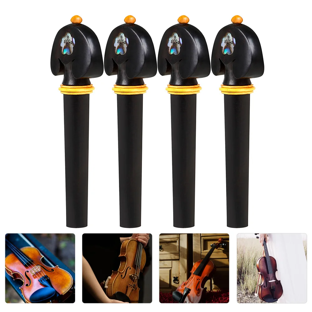 

4Pcs Fiddle Tuning Pegs Wood Material Durable Good Accessory for Violin Parts Violin Tuning Pegs String Instrument Accessories