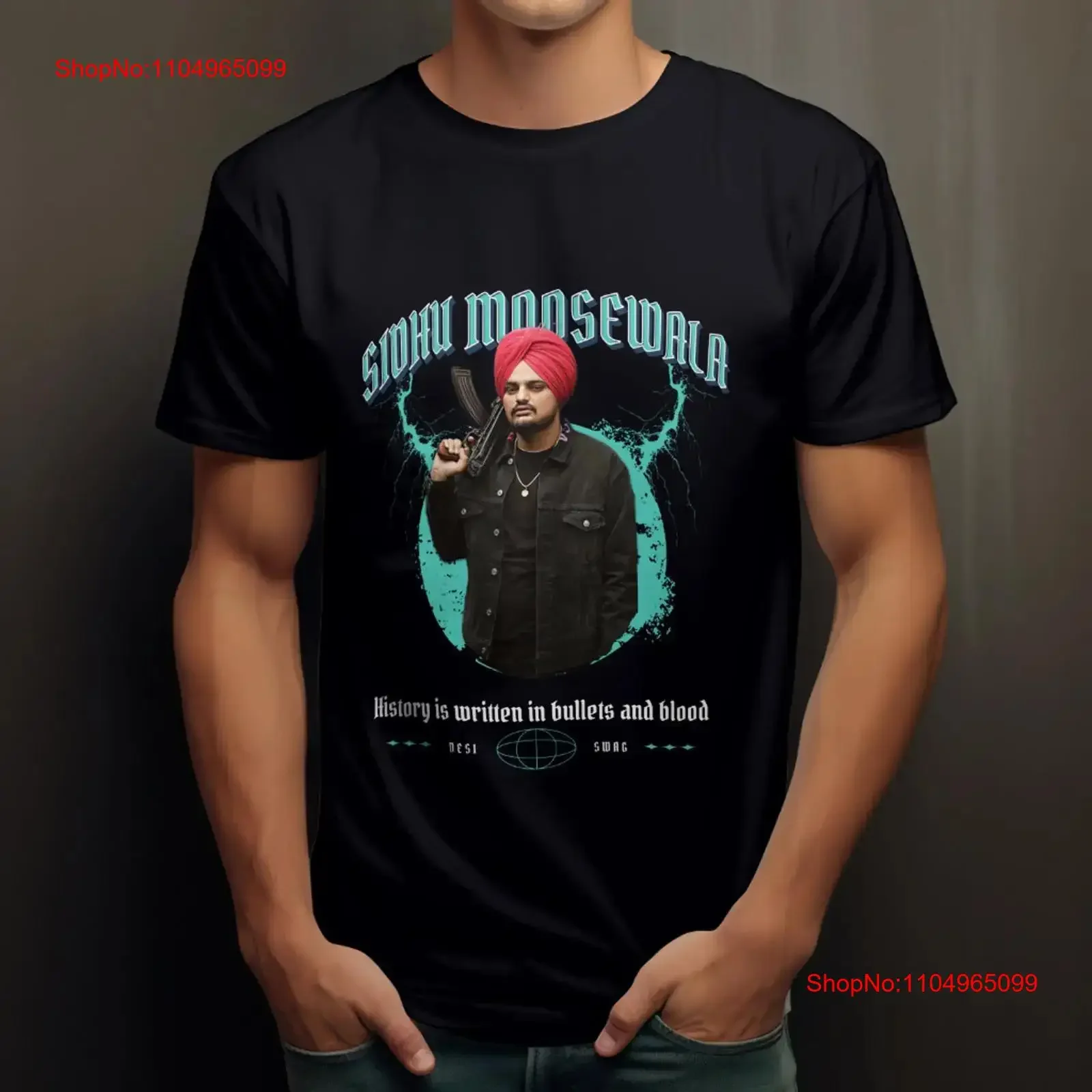 

Sidhu Moosewala l Punjabi Singer Indian Rapper T Shirt South Asian Bollywood Desi vintage Washed graphic Breathable homme